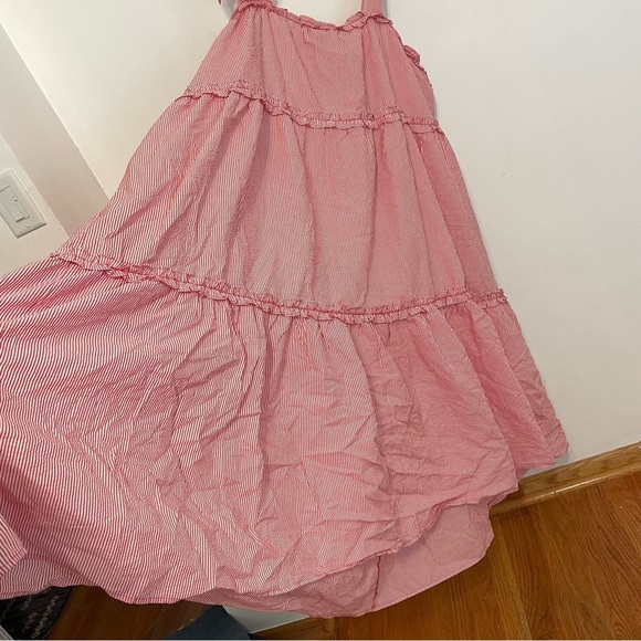 NEW NWT LISA MARIE FERNANDEZ TARGET Plus Size Seersucker Tie Strap Dress Striped - Picture 16 of 16